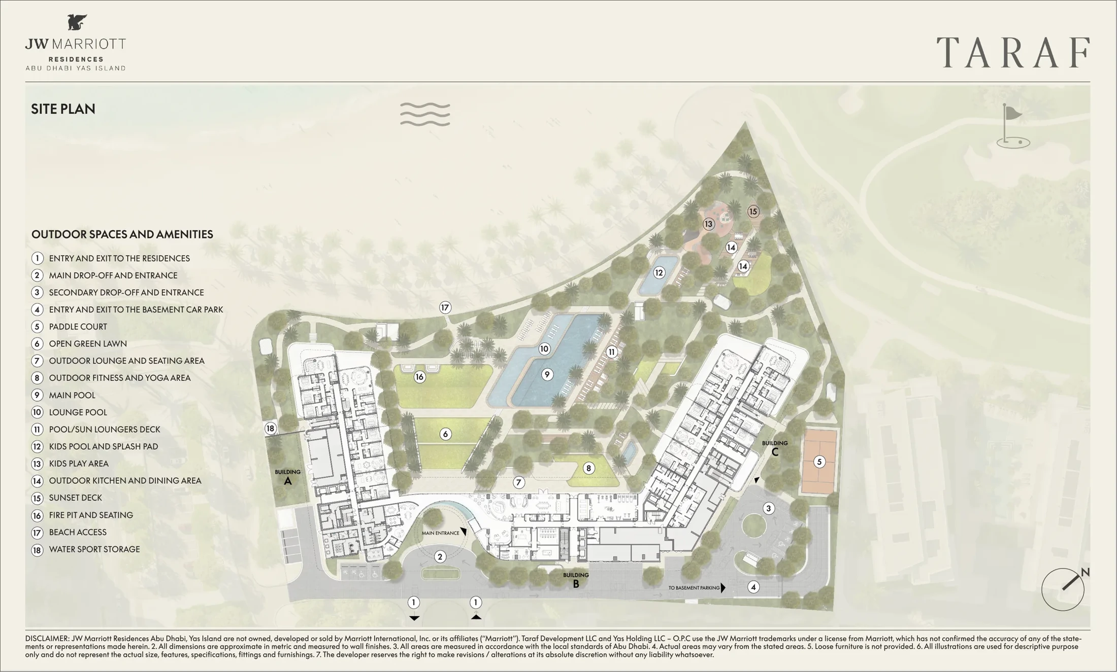 JW Marriott Residences Yas Island marketing site plan