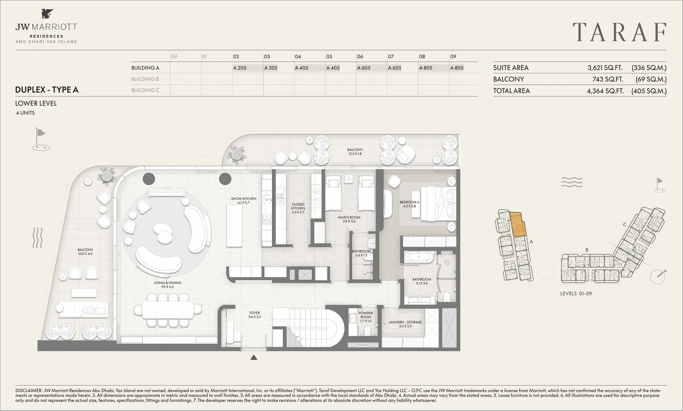 Four bedroom duplex, Type A